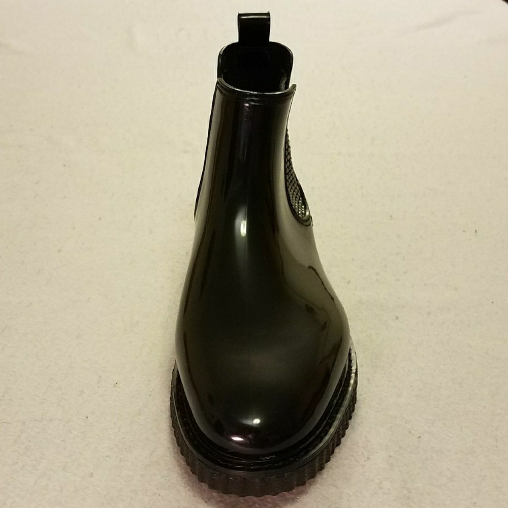 New Michael Kors Black Rubber Rainboots Size 8 - Picture 4 of 8